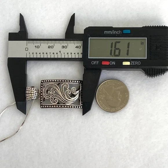 Silpada Sterling Silver Paisley Open Scroll Pendant Necklace & Earrings Set 20" - Picture 14 of 16